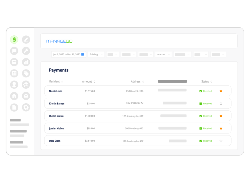demo payments screen
